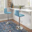 Tapis bleu sarcelle et ivoire lavable à la machine Alburnett-1374416472