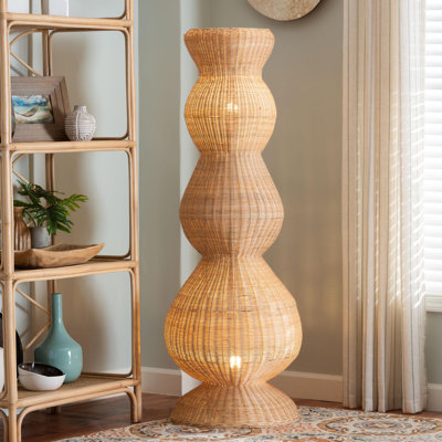 Blanche Natural Rattan Floor Lamp
