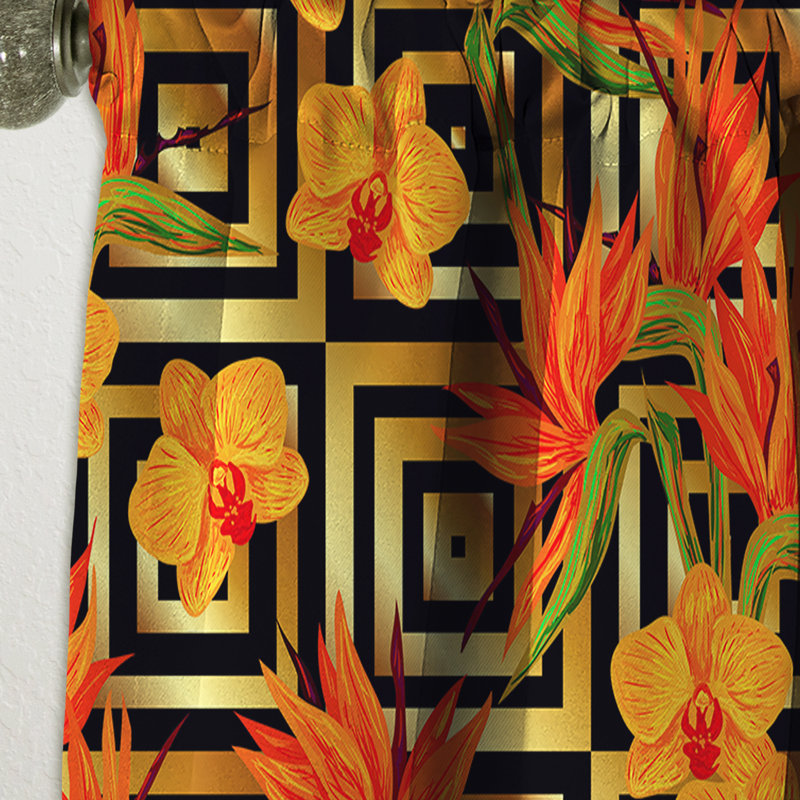 Rideau simple occultant tropical tropical de luxe III, L 52 po x L 90 po