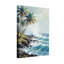 Plantes et fleurs, plage tropicale, vagues, palmiers, coucher de soleil, ciel-150956791