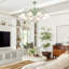 Collection Modern Floral Chandelier, luminaire suspendu en métal vert avec abat-jour en verre plissé à la main, hauteur réglable de 15 à 95 po, compatible avec un plafond incliné-224262574-224262575