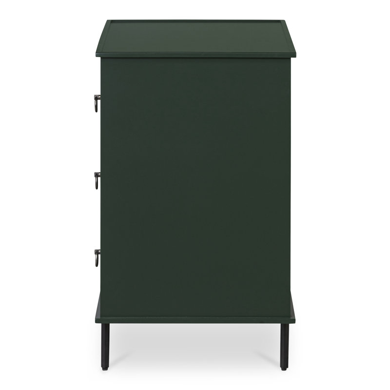 Shillington 3 DRAWER NIGHTSTAND, Deep Green
