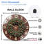 Horloge murale de Noël avec couronne et ornements