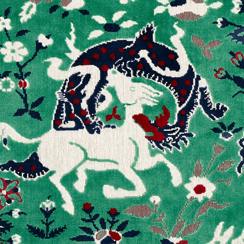 Tissu en velours Saint Ambrose, Jade