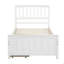 Lit plateforme simple avec deux tiroirs-124917641