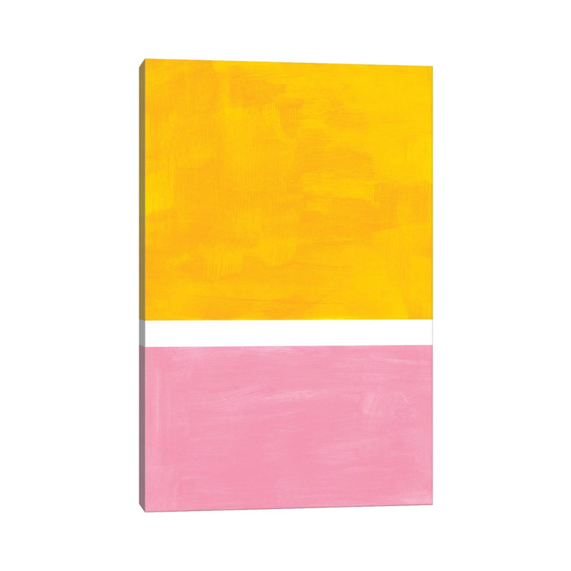 Yellow Pink Rothko Remake by EnShape - Wrapped Canvas Painting, 20.32 cm H x 30.48 cm W
