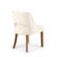 Chaise de salle à manger rembourrée avec pieds en bois massif-129445055