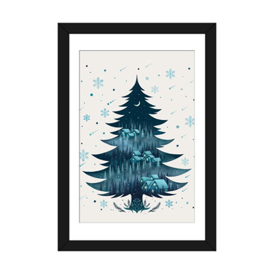 Silent Night - reproduction d'art murale - papier d'art encadré