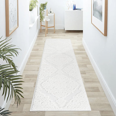Tapis de couloir intérieur crème / crème Modern Collection