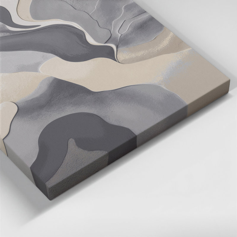 «Abstract Landscape 89», art mural sur toile grise, H 14 po x l 11 po