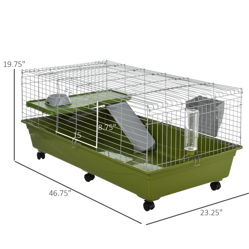 Cages et abris pour animaux modernes en acier vert moderne