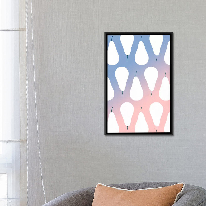 «Pears», impression sur toile, H 26 po x l 18 po x P 1,5 po, Toile encadrée noire, Pas de tapis