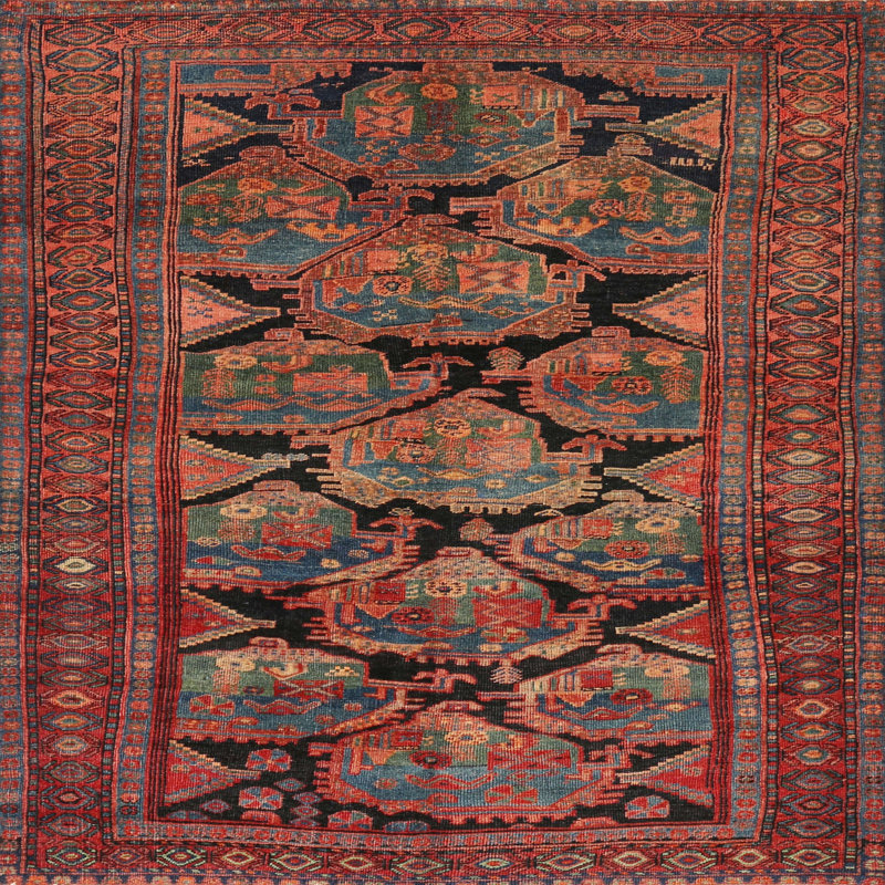 Oriental Indoor Rug, Square 4'