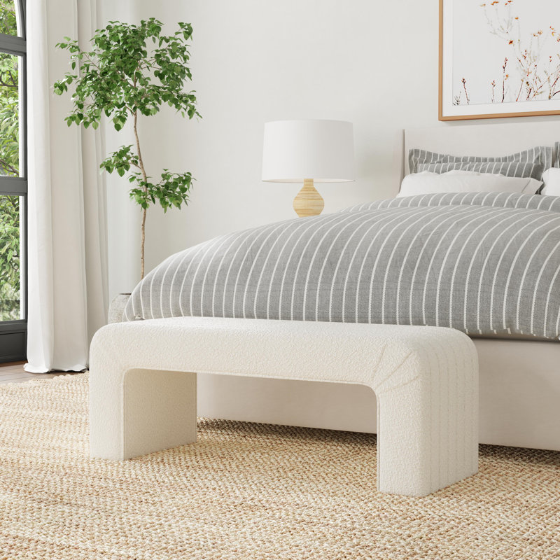 Banc en arc Ebni Designs Jayni, Crème Boucle