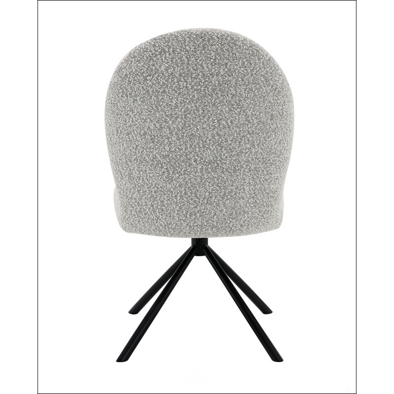 Gray Boucle Side Chair With Swivel