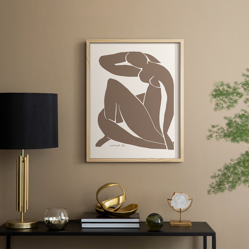 Matisse CCX III, reproduction d'art encadrée - bois massif, Naturel, H 15 po x l 12 po