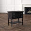 2 - Drawer Solid Wood Nightstand in Ebony
