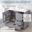 Meuble-lavabo autoportant de 91 cm (36 po) en bois massif et MDF gris avec lavabo en céramique intégré et rangement-547769124-547769130