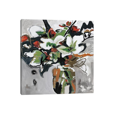 Steelpix Metal Canvas - Blooms Of Smokey Grey by Angela Maritz
