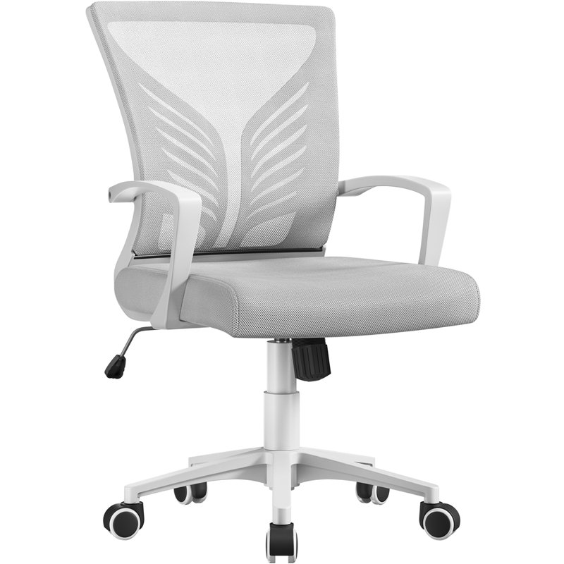 Polyester Office Chair, Light Grey