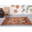Tapis Oushak, tapis orientaux orange, tapis 4,2 x 6,2 pi, tapis rétro, tapis turc