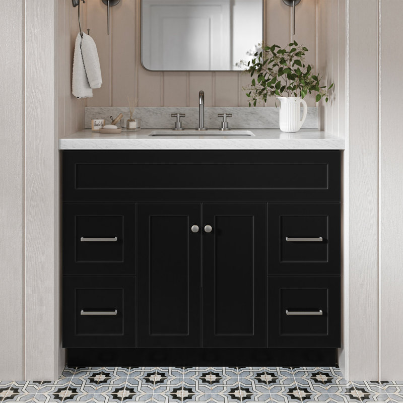 Ensemble de meuble-lavabo simple 43 po Hamlet, Noir