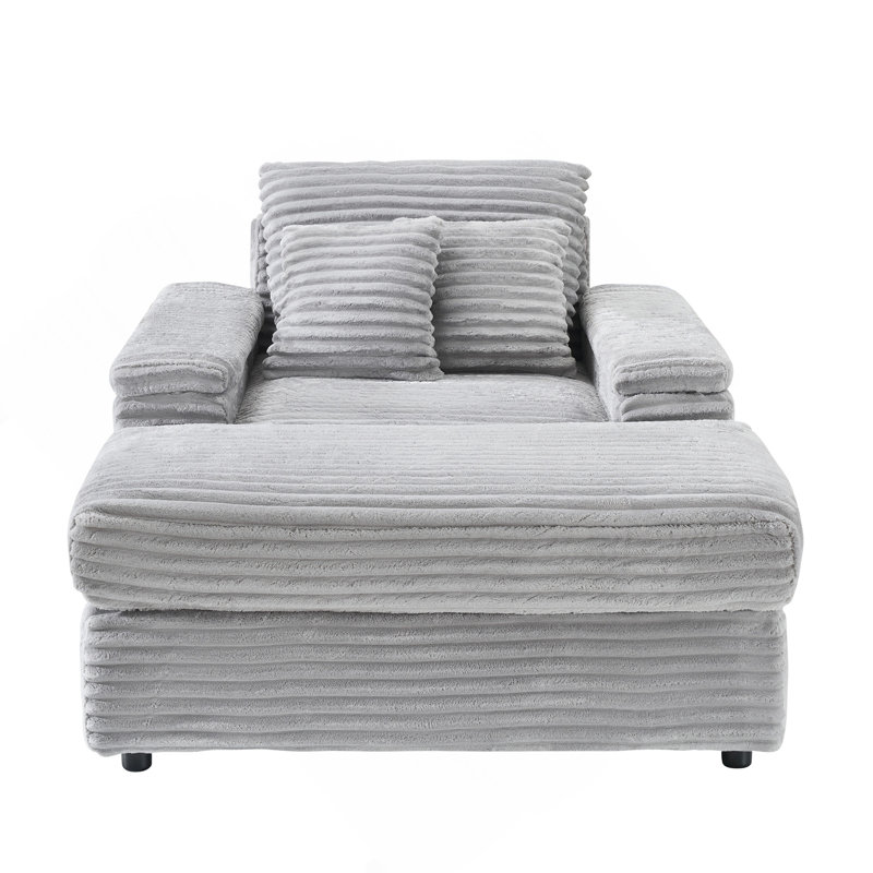 Canapé simple en velours côtelé de 42,52 pouces, avec un coussin décoratif, deux coussins décoratifs, une conception simple, des couleurs vives, peut s'agencer au ton général, beau et pratique