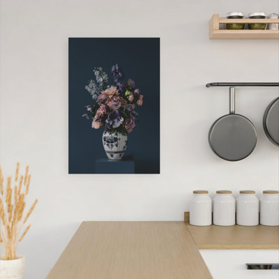 Moody Floral Arrangement Elegant Romantic Vintage Flower Nature Wall Art Print 1 Piece Wrapped Canvas Wall Art
