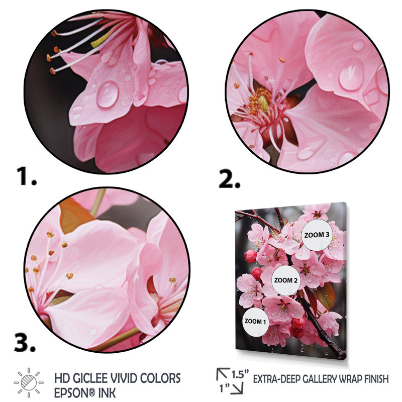 Apple Blossom Monochromatic Elegance XVI - Floral Canvas Prints, H 20 po x l 12 po, Cadre simple noir