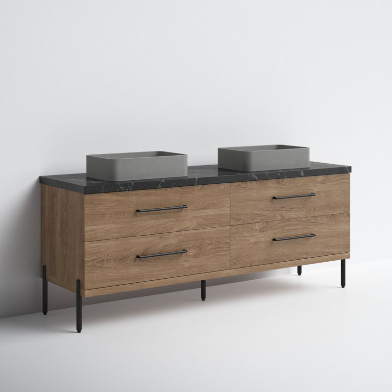 Ensemble de meuble-lavabo double 72 "