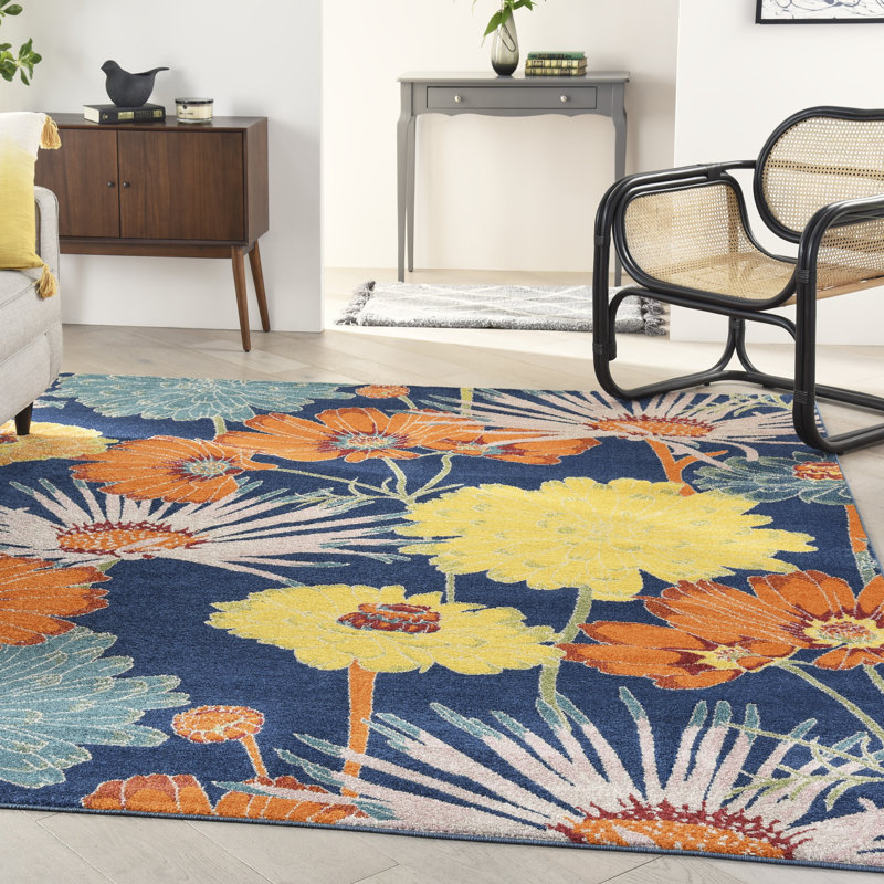 Abruscato Floral Indoor Rug, Rectangle 7'10" x 9'10"