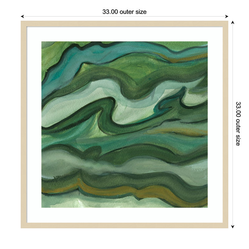 Reproduction d'art encadrée en bois «Sea Koster II» par Lisa Choate, H 33 po x l 33 po
