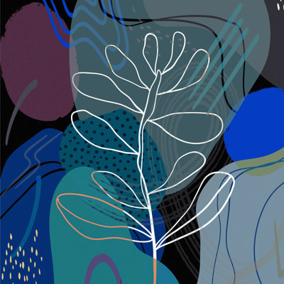 Boho Leaves II - impression sur toile tendue