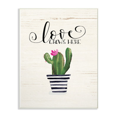 «Love Grows Here Cactus», impression