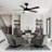 Vaczon 48" 5 - Blade Modern Ceiling Fan with LED Lights and Remote Control-2017049164