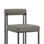 Ensemble de deux chaises d'appoint à dossier ouvert en similicuir gris et noir
