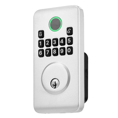 Serrure de porte à entrée sans clé, pêne dormant électronique avec codes d'utilisateur personnalisables, design ergonomique novateur, entrée par clé, verrouillage automatique, mot de passe anti-espionnage, clavier rétroéclairé, appartement, argent