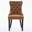 Chaise de salle à manger 2, café. Tissu en lin, pieds en bois massif, design élégant. Sw6801cf High 2, construction, siège confortable, élégant.