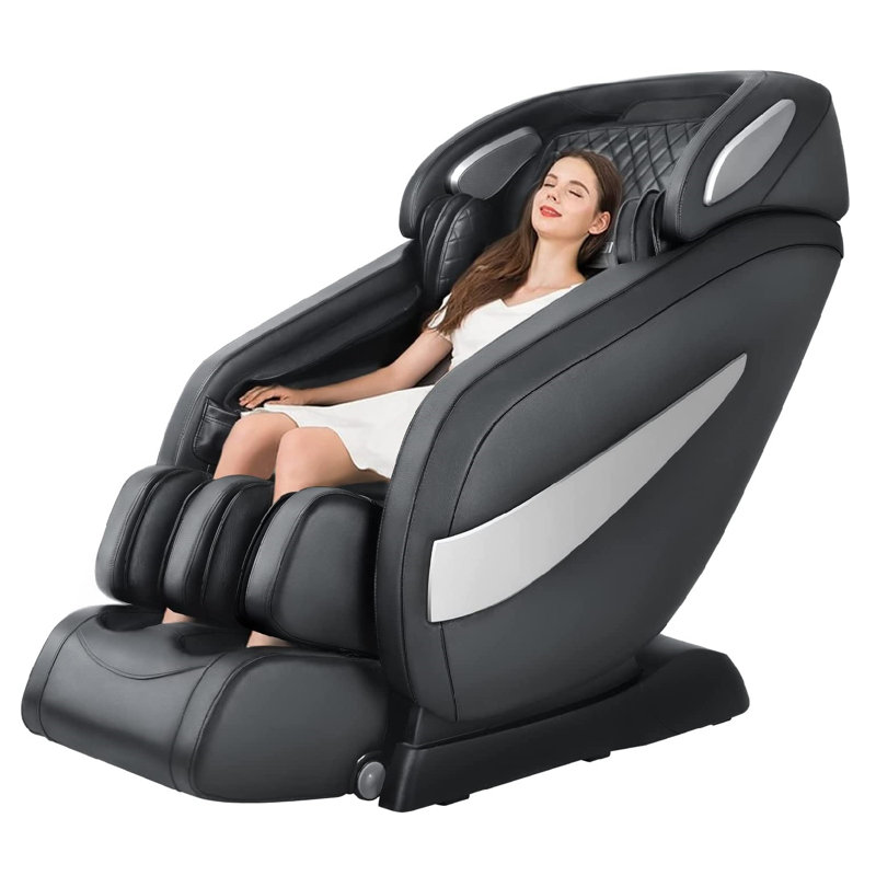 Fauteuil de massage inclinable chauffant en similicuir