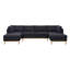 Canapé modulaire en U double de 124 po Hallie Sherpa