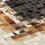 Tapis en cuir de vache beige et brun