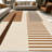 1PC minimalist neutral geometric stripe line art area rugs for Living Room, Soft and Comfortable, Suitable for all seasons, easy-to-maintain, machine washable Indoor floor mat, Under Table Farmhouse suitable for dining table, entryway, bedroom, home-129870738