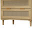Armoire de rangement 31,5 po à 3 tiroirs avec tiroir en rotin