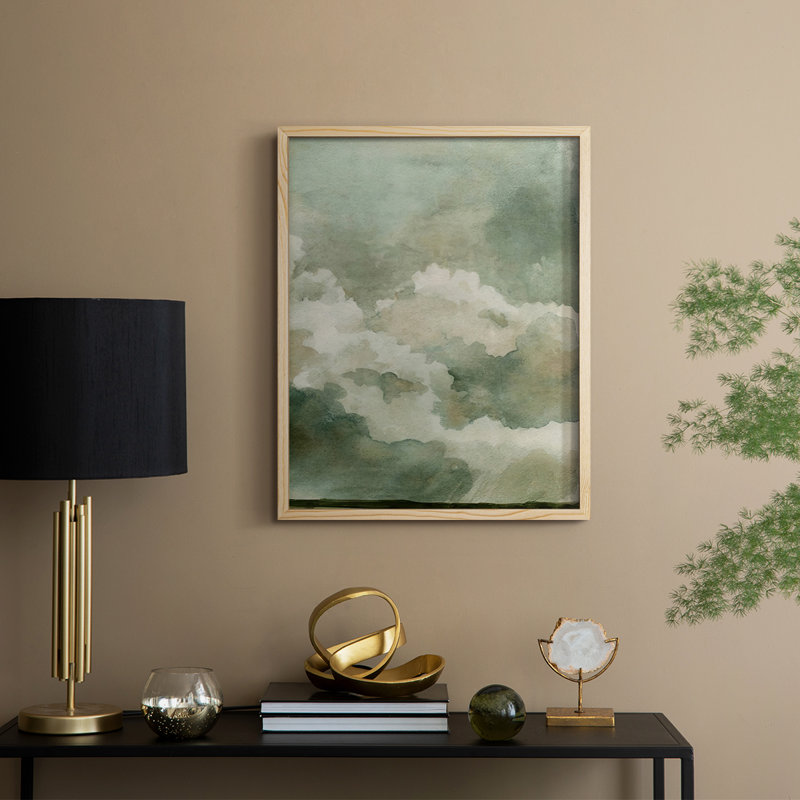 «Coming Rain II», reproduction encadrée - bois massif, H 11 po x l 9 po