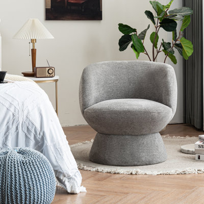 Fauteuil demi-tonneau pivotant de 28,5 po Joclyn