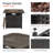 30" Wicker Square Outdoor Patio 50,000 BTU Propane Gas Fire Pit Table With Lid-1988917014