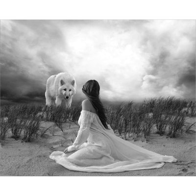 «White Wolf» par Ata Alishahi, art mural sur toile