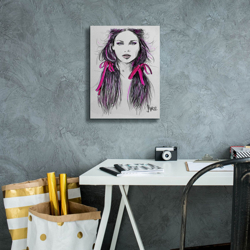 «Ribbons» par Loui Jover, art mural sur toile, H 16 po x l 12 po x P 0,75 po