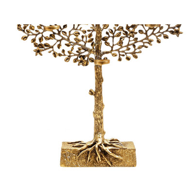 Porte-bougie d'arbre en laiton fabriqué à la main 28,5 po - 7 lumières