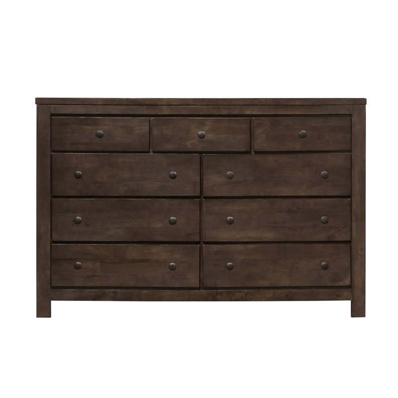 Commode brune à 9 tiroirs